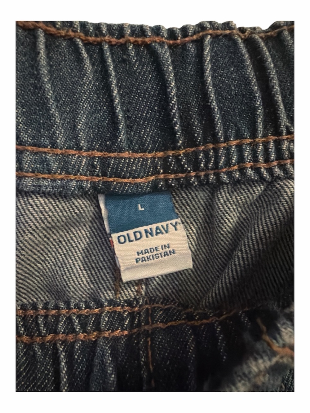 Old Navy Black Wash- High-Waisted Pull-On Barrel Jeans - Picture 2 of 3